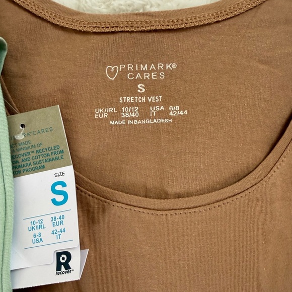 Primark Women’s Green, Brown and Purple Tank Tops. - Picture 3 of 4